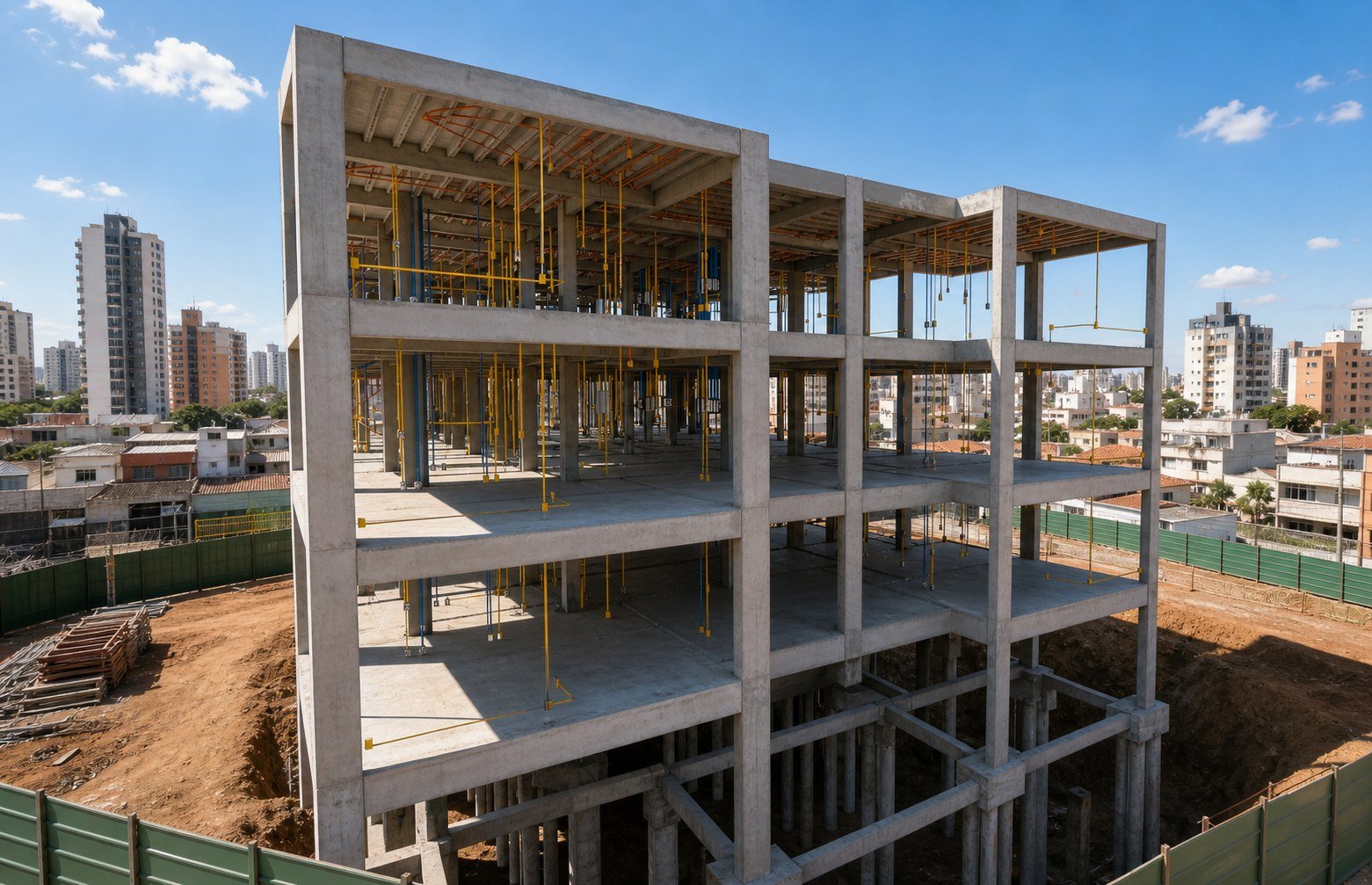 Vista 3D das instalações elétricas
