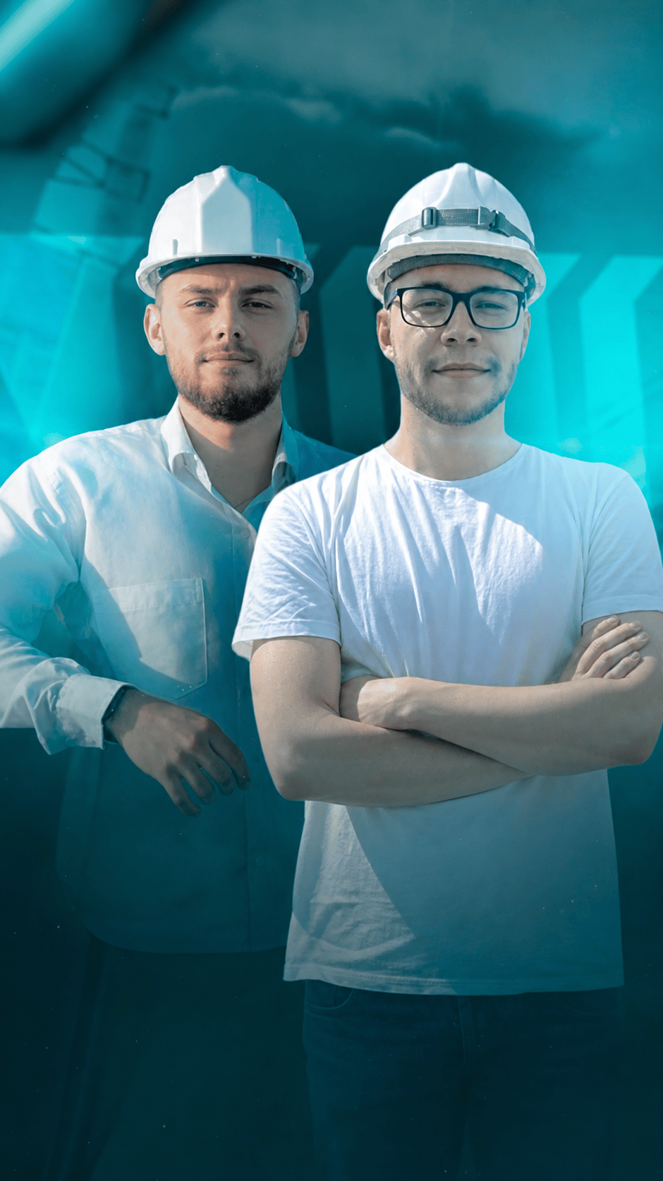 Engenheiros Ronaldo Lobo e Jorge Luís, fundadores da RJ Engenharia